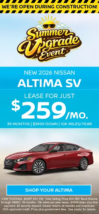 New 2026 Nissan Altima Lease For Just $259/MO.